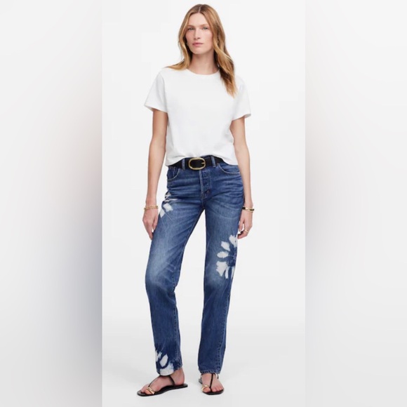 Madewell Denim - Madewell The Dean Easy Straight shibori wash Rigid Jeans‎ size 30 brand new